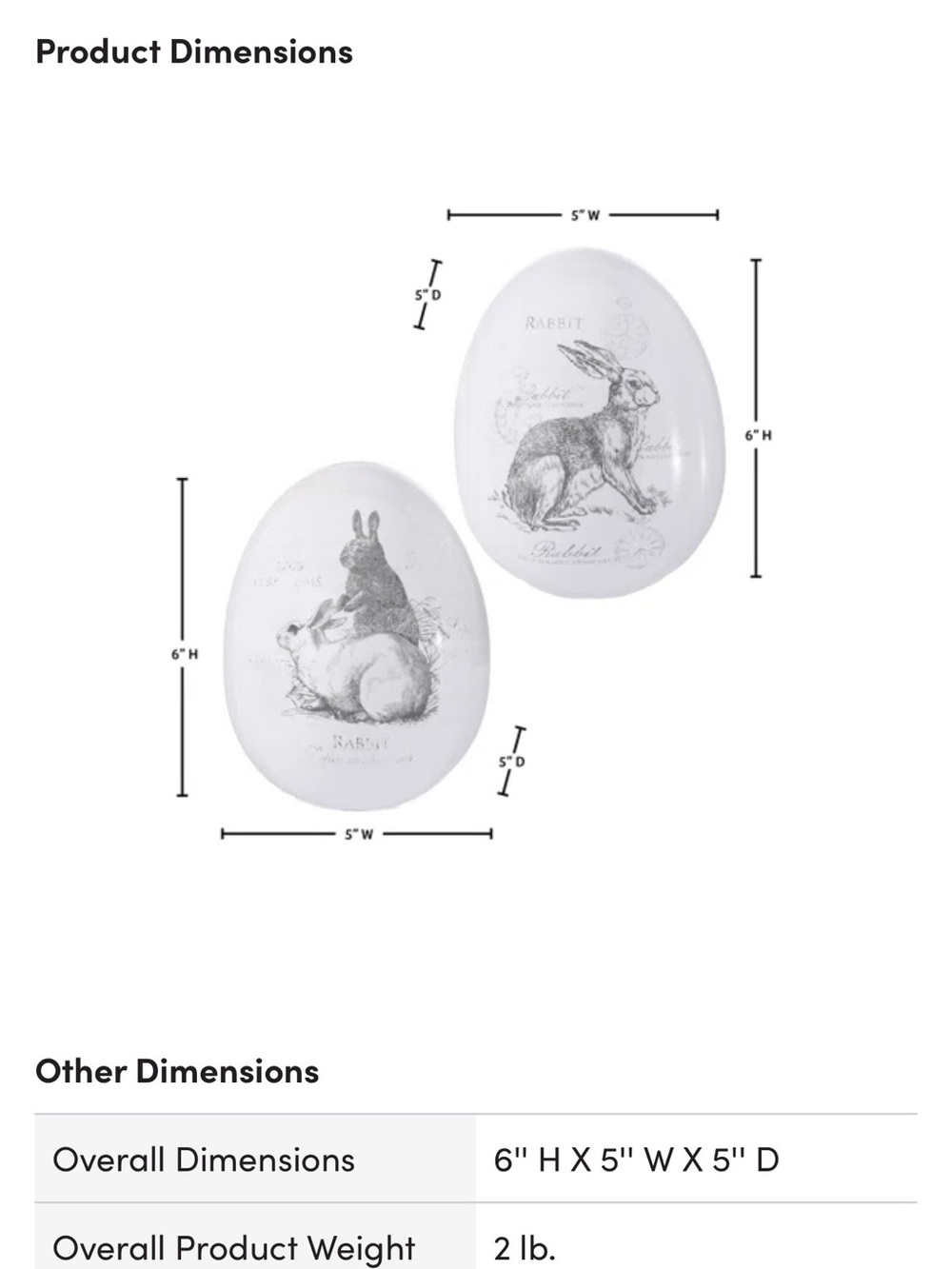White Rabbit Decorative Accent ceramic egg - Picture 11 of 16